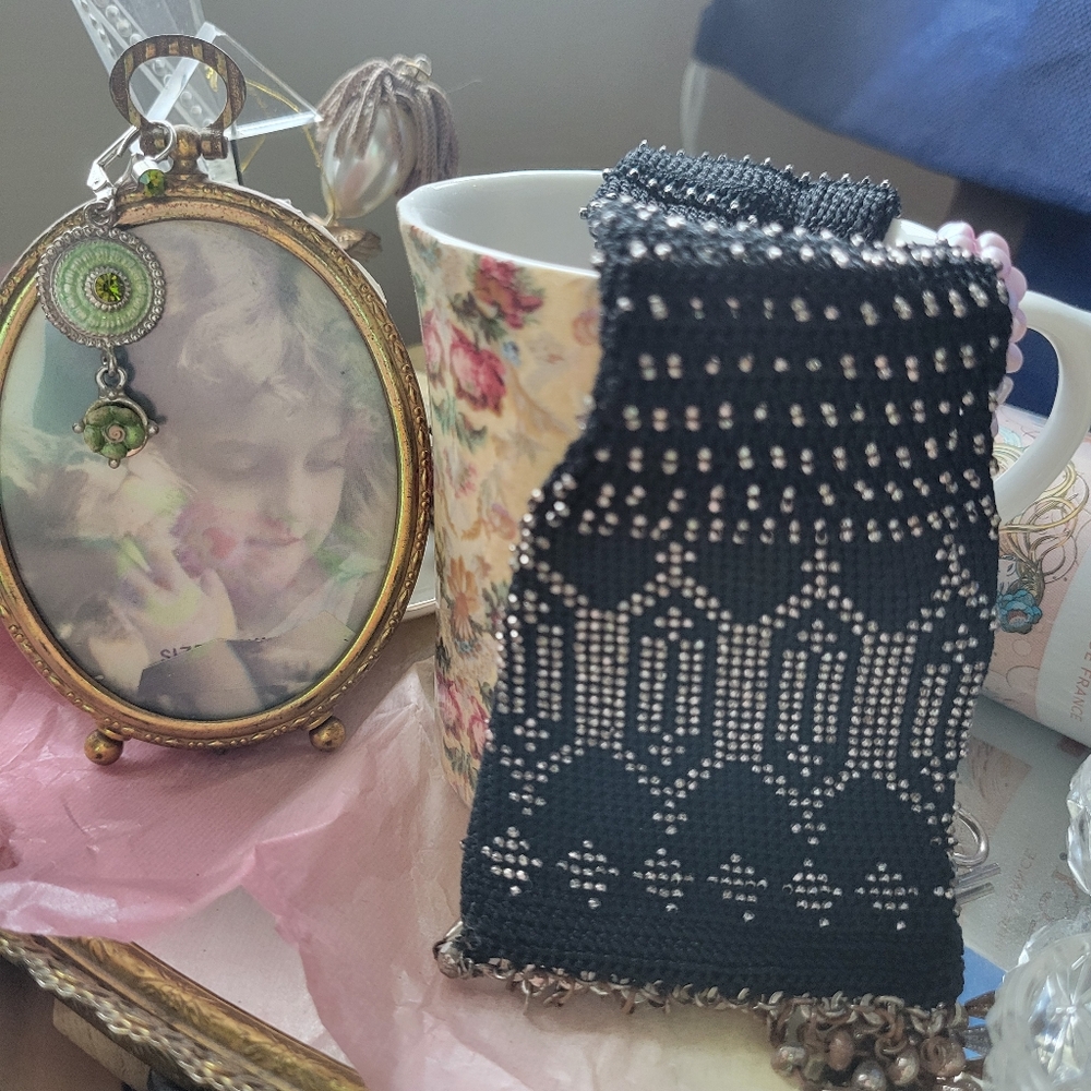 Vintage Miser's Purse Beggar's ~ Antique ? ~ Victorian ? ~ Pretty! - Picture 9 of 16